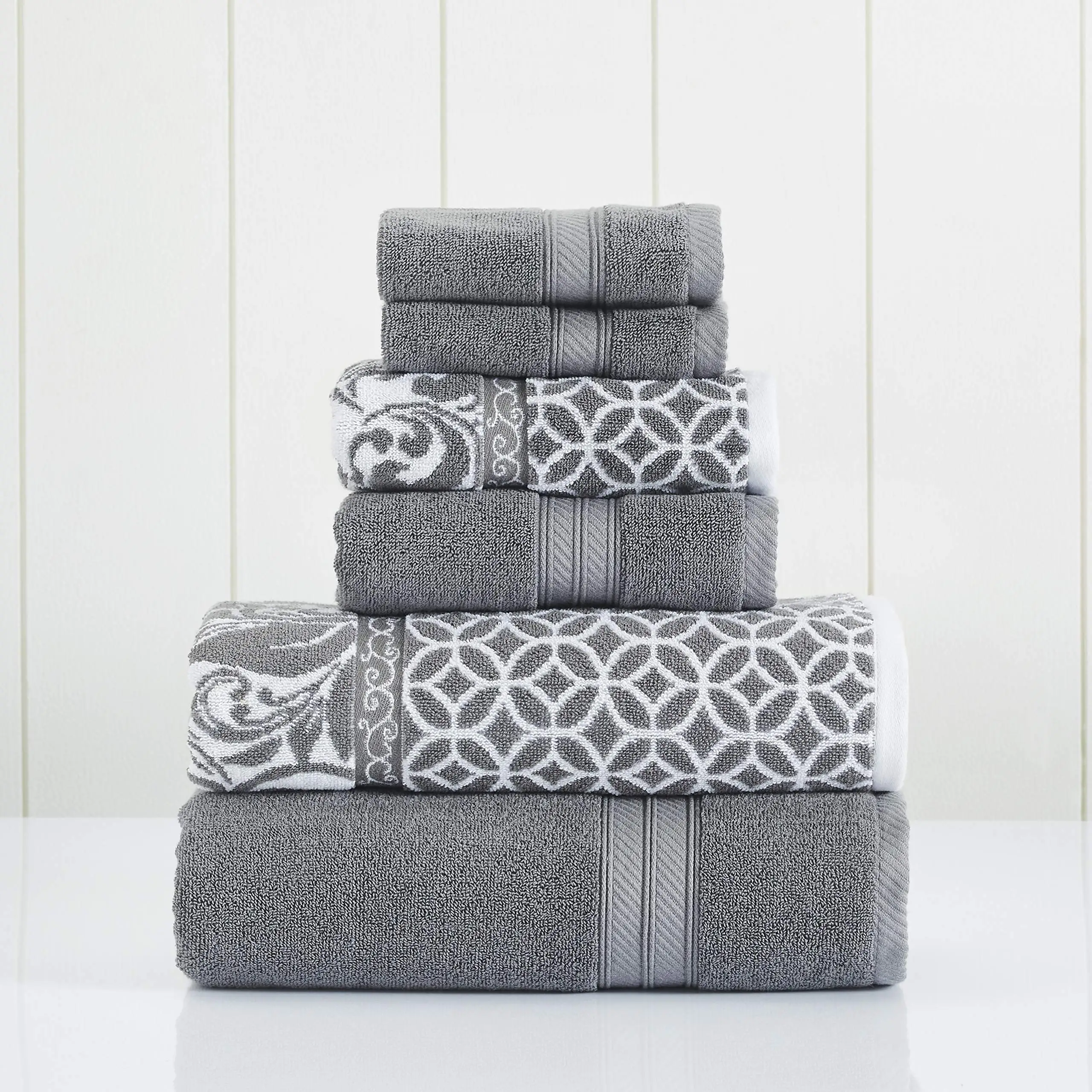 Wholesale Bath Towel Set 100 Cotton Microfiber Jacquard Bath Towels Set 3 Piece For Bathroom