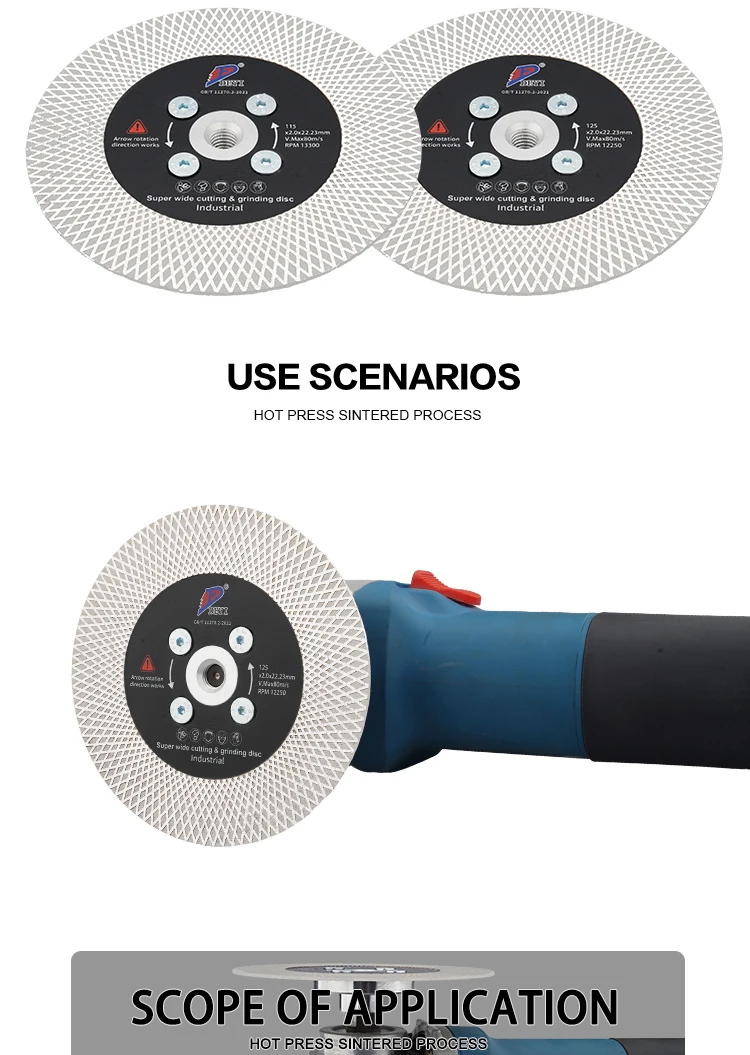 product diameter hot pressed sintered x mesh turbo diamond cutting grinding saw blade double side segment marble granite-17