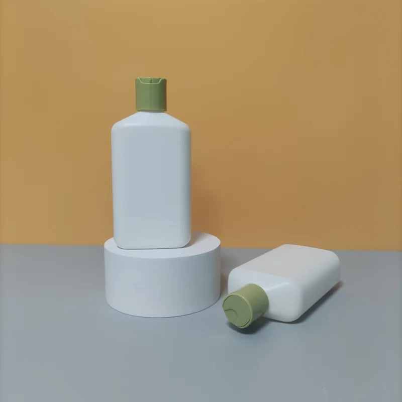 Hdpe Flat Square Rectangle Shape Matte 200Ml Conditioner Lotion Hair Oil Body Wash Shampoo Cosmetic Bottle