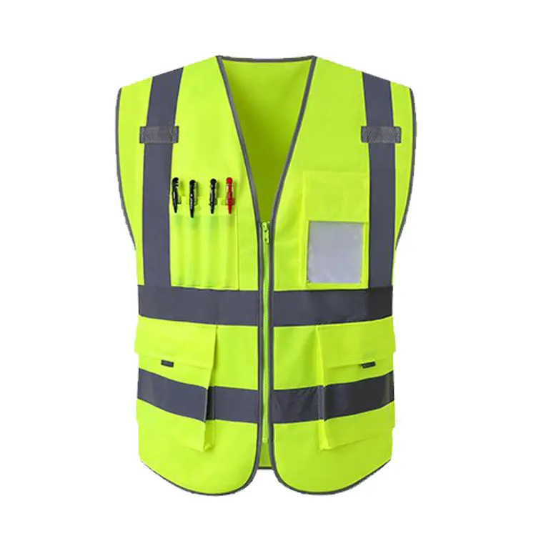 OEM Breathable Reflective High Visibility Vests With Pockets Safety Vest