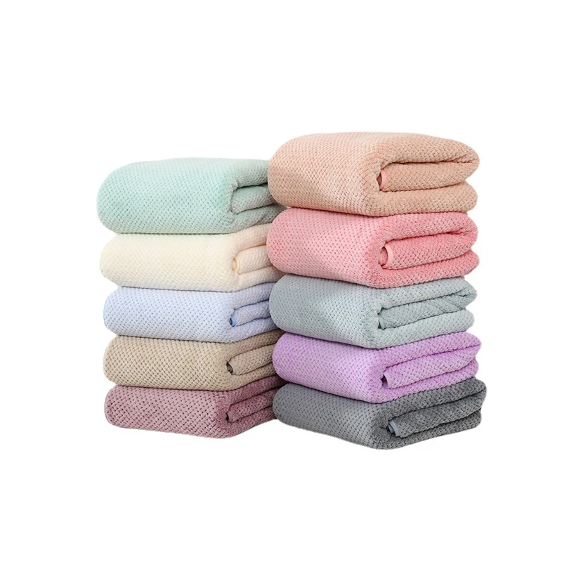 Coral velvet towel set soft square wholesale not easy to shed hair bath towel