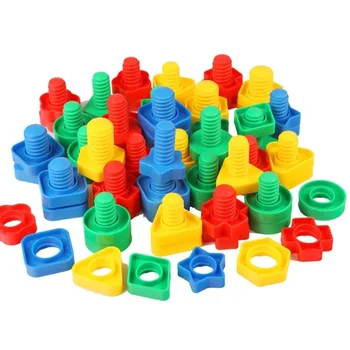 Unisex Screw Building Blocks Montessori Scale Models Nut-sd Plastic ...