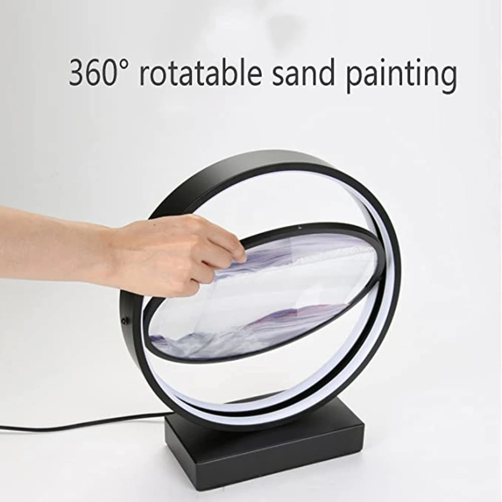 Slow Flow Sand Table Lights Quicksand Painting Hourglass Manual Decoration Color Sandscape Scenery Quicksand Lamp
