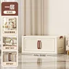 A layer of cream-colored cabinet doors