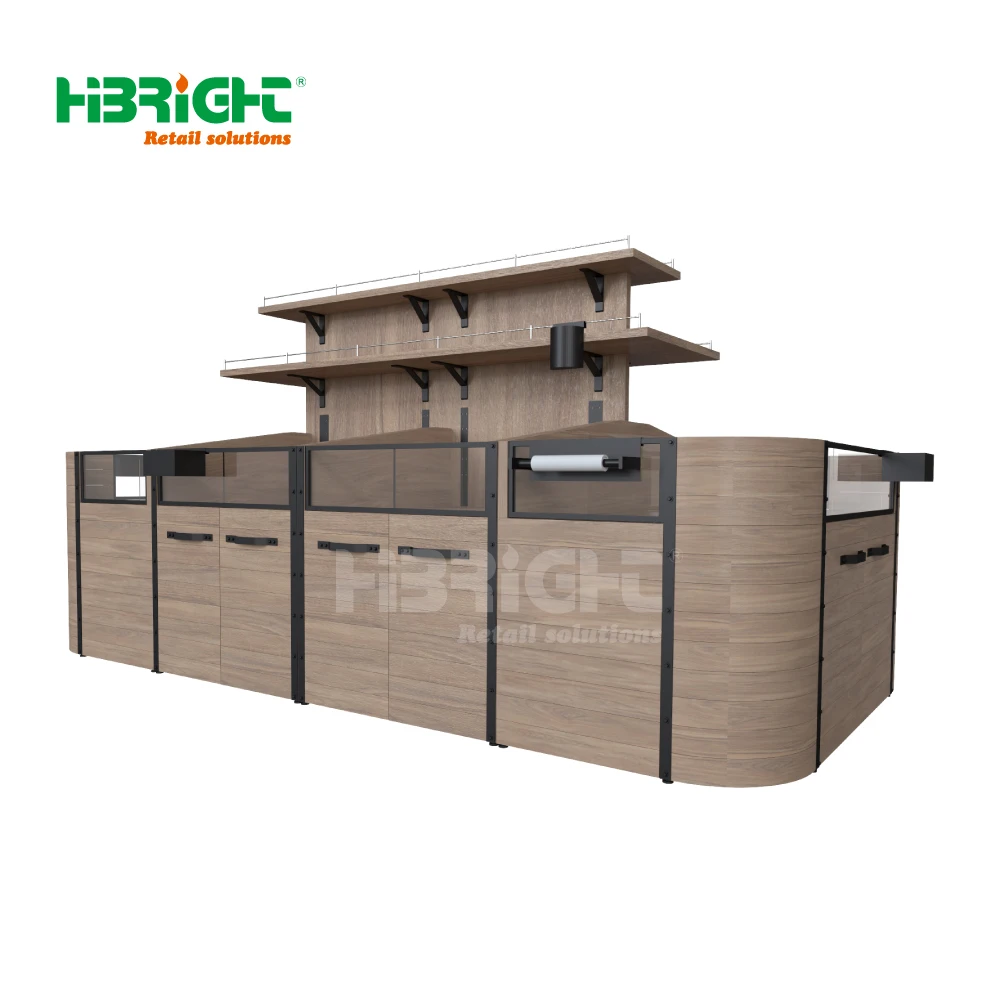High-Capacity Supermarket Display Stand Customizable Colors Heavy Duty Wooden Steel Cabinet for Rice Spoon Bucket Metal Material