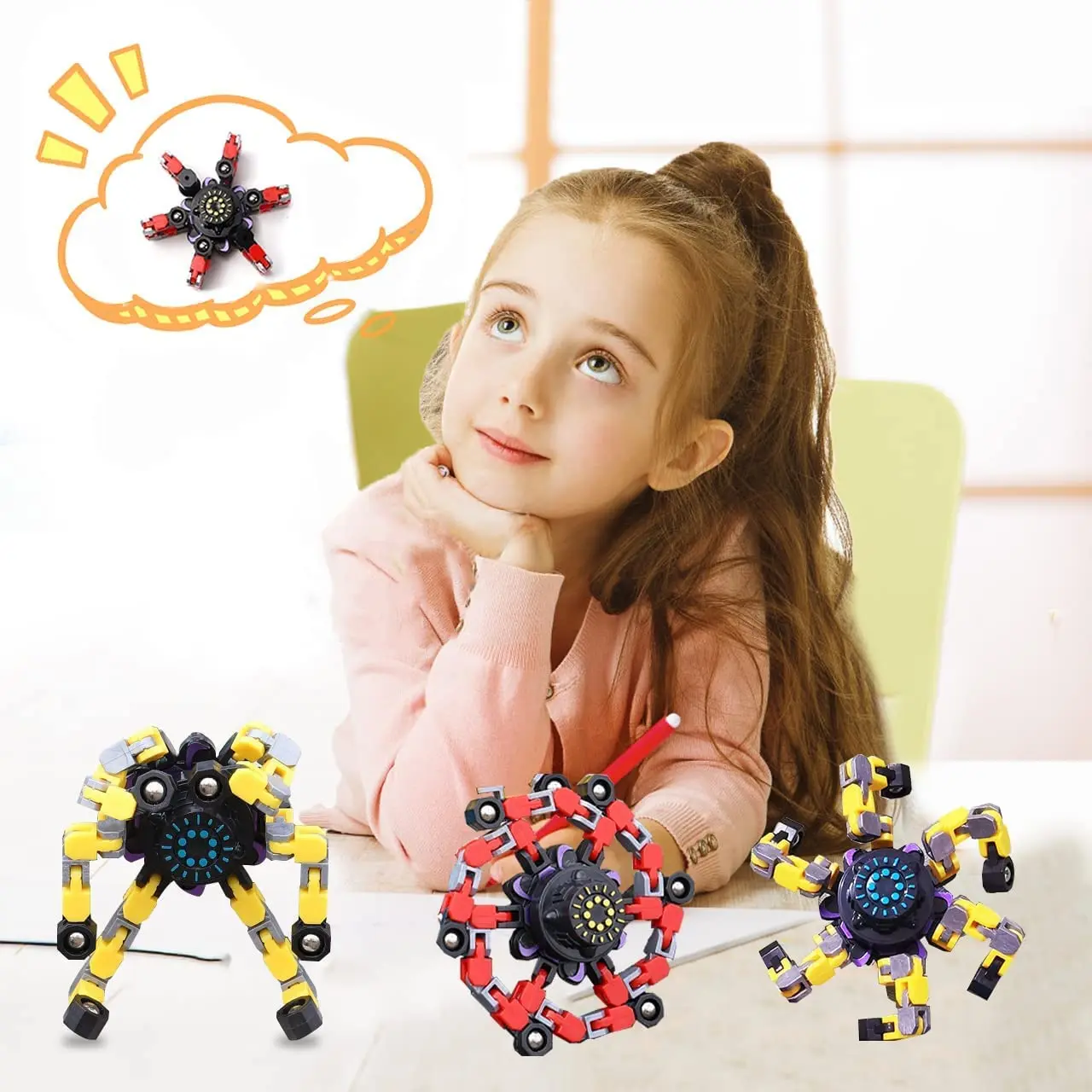 PT Custom Fidget Fingertip Spinner Decompression Toy Hand Spinning Toys for Kids Adults Decompression Finger Spinner Toy