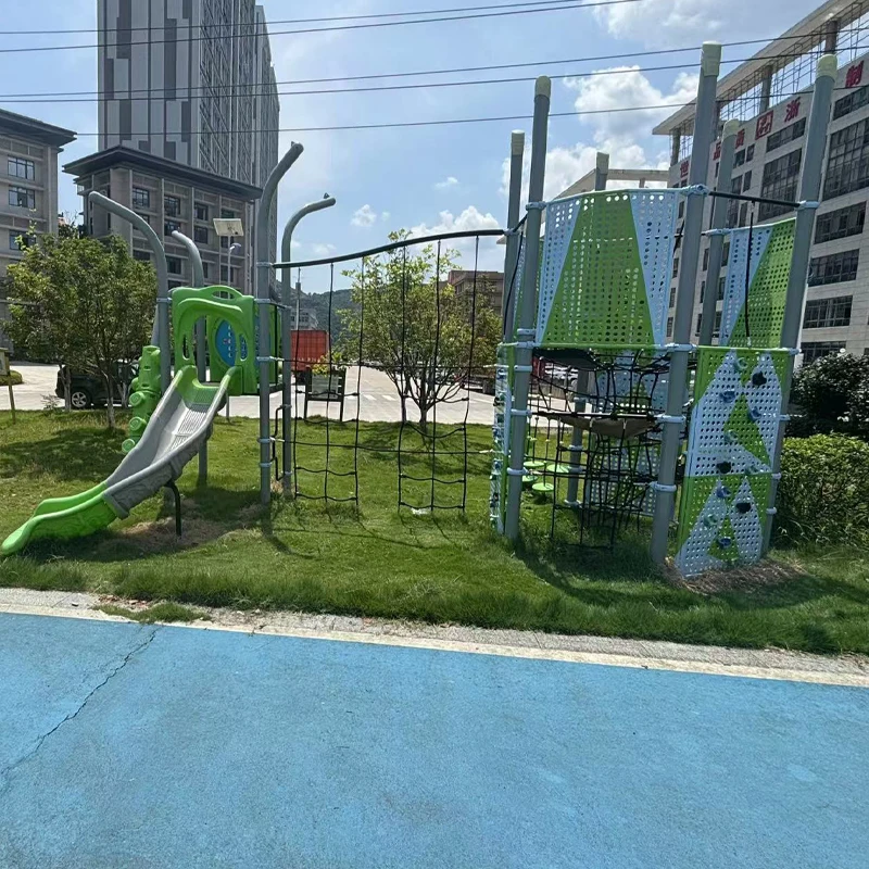 Outdoor Children's Playground Equipment LLDPE Slide Swings Climbing Nets for Park Yard Garden Schools and Sports Venues