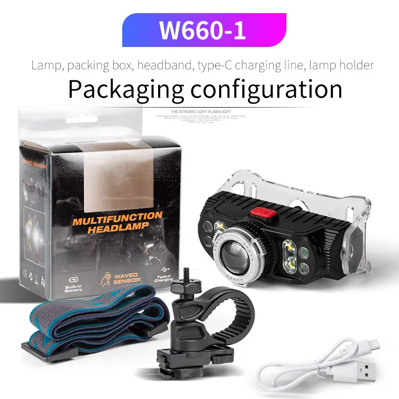 W660 2 в 1 взаимный обмен данными между компьютером и периферийными устройствами перезаряжаемый велосипедный аксессуары СВЕТОДИОДНЫЕ Фары велосипедные фары для дорожного