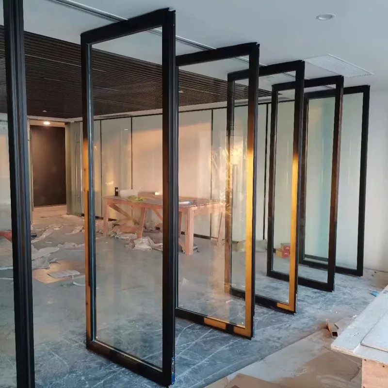 Modern Design School Conference Room Operable Movable Sliding Partition Foldable Office Glass Wall System for Hall & Villa