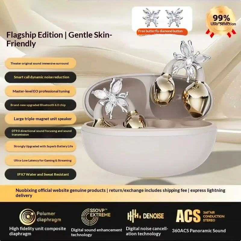 JS680 TWS Earbuds Clip Wireless Headset with Voice Control Long Battery Life-Running Spo aperçu 6