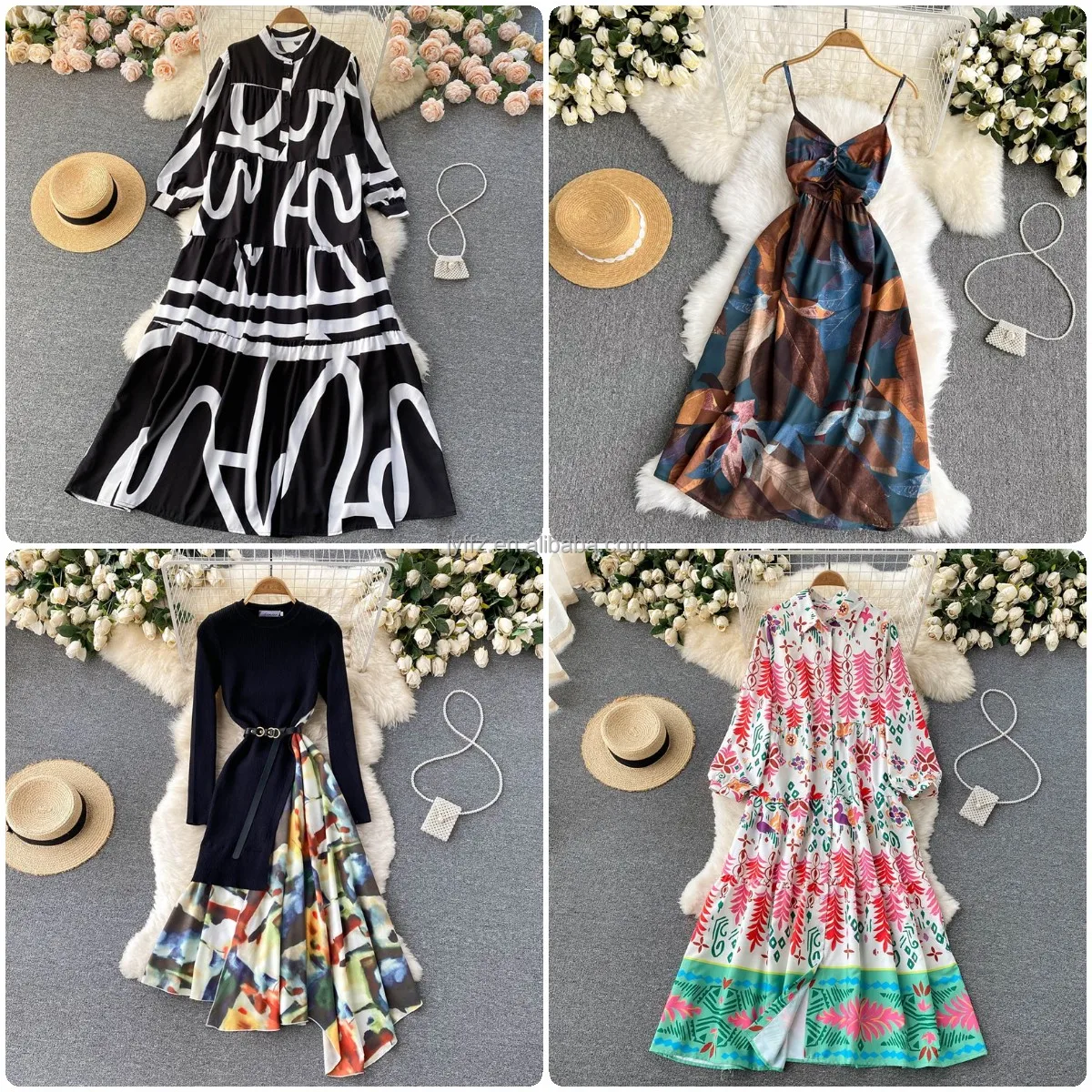 2022 summer fashion elegant dress French women's clothing manufacturers wholesale
