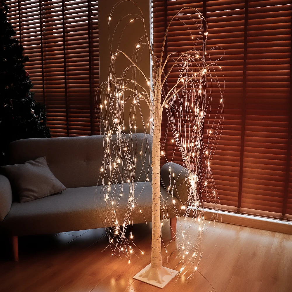 Fairy Romantic RGB Living Room Night Decoration Lamp  Weeping Willow Artificial LED Tree Light