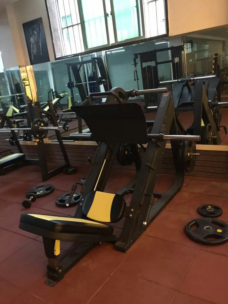 Коммерческий тренажерный зал оборудование силовых тренировок 45 градусный тренажер для ног, JG-1656