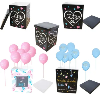 Hot Selling Baby Shower Decoration Balloons Box Gender Reveal Party Box Boy Or Girl Balloon Box For Baby Shower Party Decoration