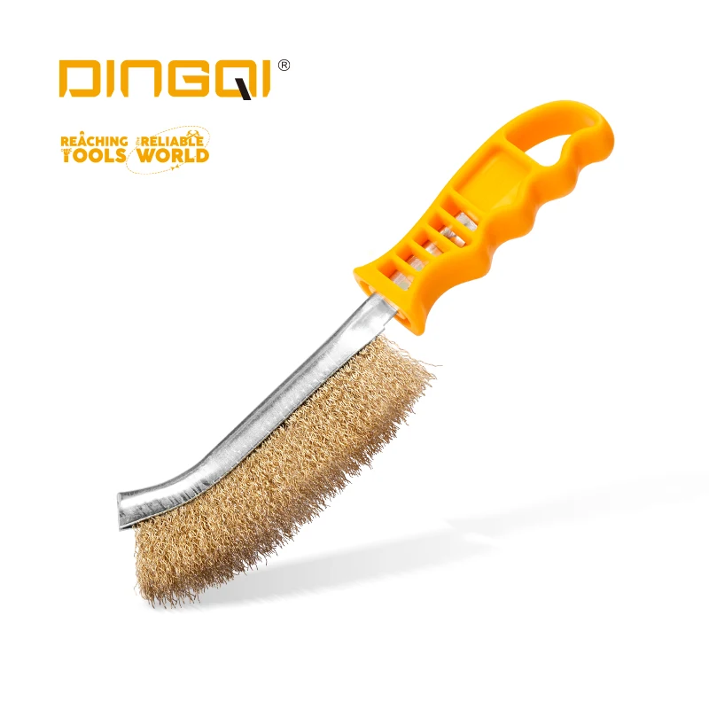DingQi 230MM High Quality Wire Knife Brush with Plastic Handle for Polishing Metal