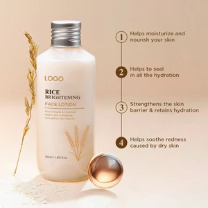 Oem Odm Skincare Men and Women Ceramide Moisturizer Smooths Strengthens Skin Barrier Rice Brightening Face Lotion