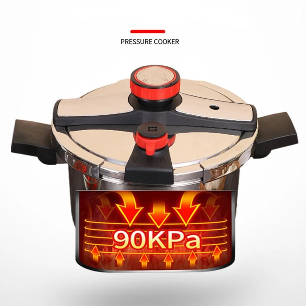 Factory Stock Price Induction Gas Cooker 304 Stainless Steel Pressure Cooker with Stainless Steel Explosion Proof Lid