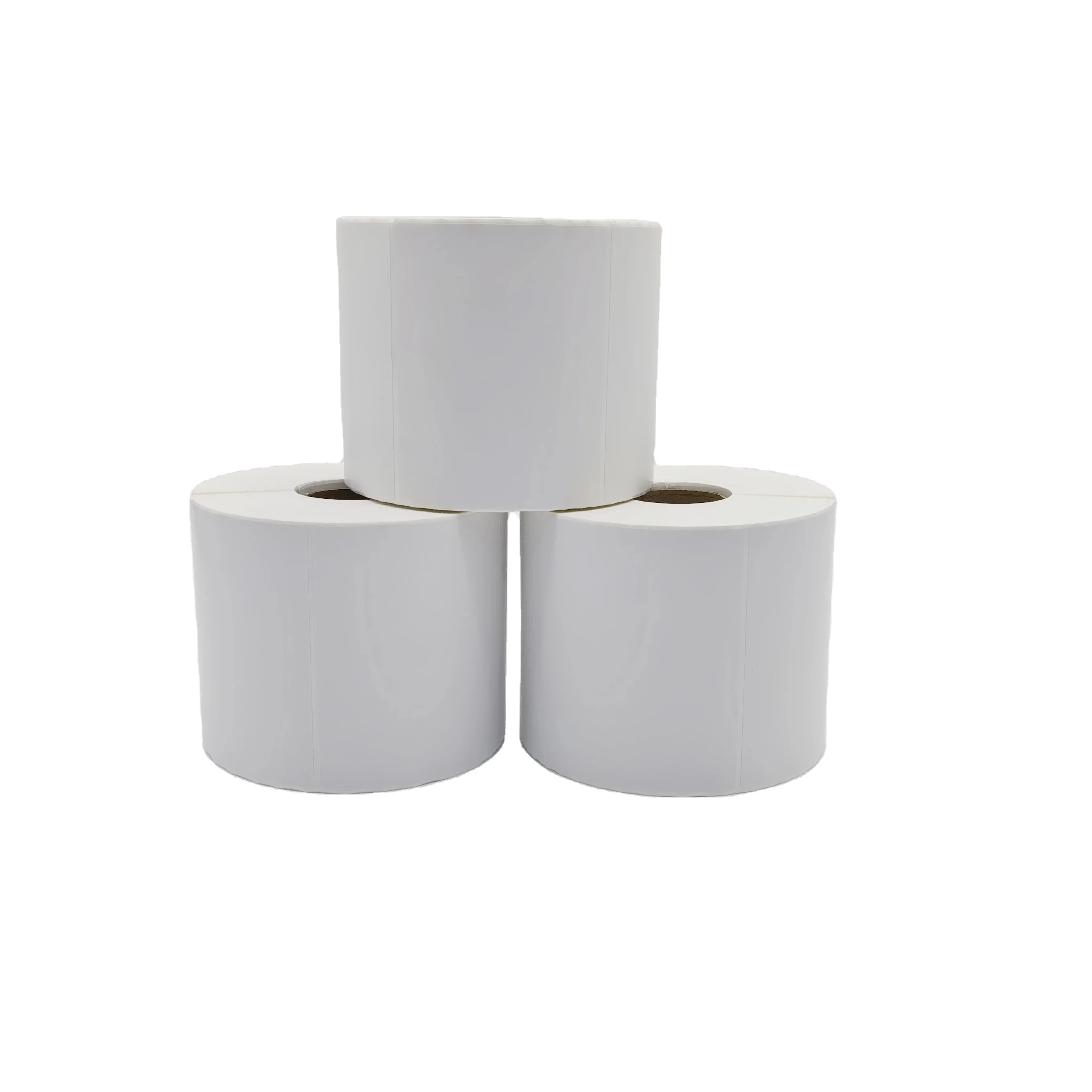 Label Stock Roll Customized Size 100mm X 80mm 1000pcs Vinyl Adhesive Cash Register Paper Thermal