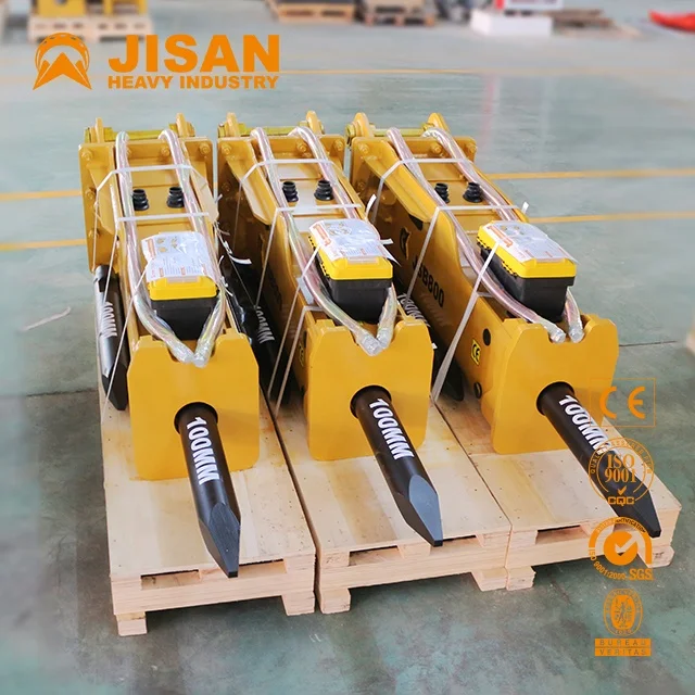 Okada Ub11 Hmb750 Sy35c Mini Excavator Hydraulic Breaker Rock Grinder Drum Cutter Hammer Hydraulic Backhoe Point Chisel