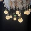 10 heads water drop ball chandeliers golden warm light
