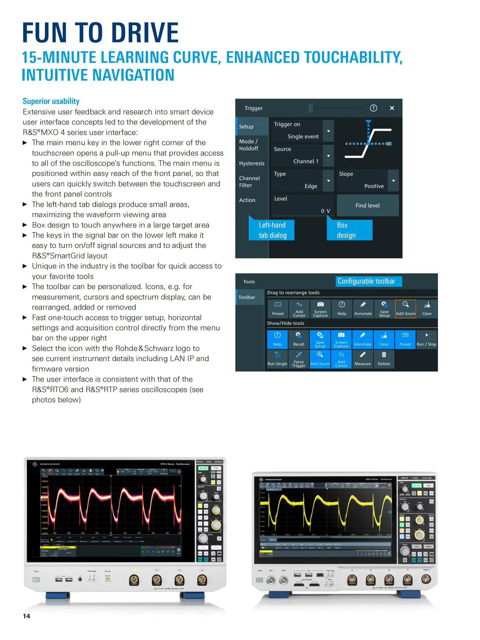 R&s Mxo 4 Oscilloscope 500 Mhz To 1.5 Ghz 4 Channels 5 Gsample/s R&s
