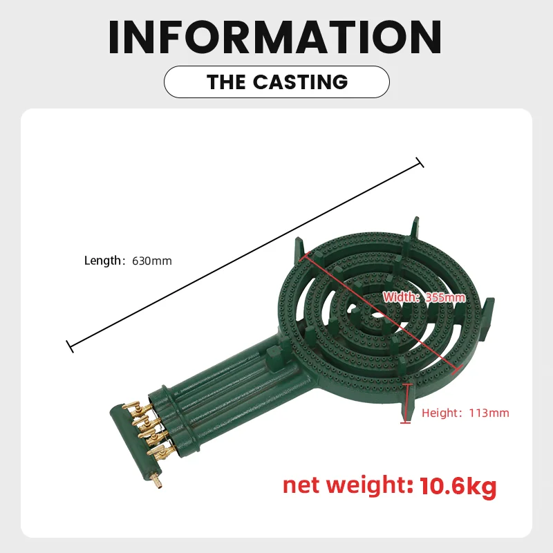 Low Priced Products High Quality 4 Rings burner Gas Stove Head Made in China of Fine Casting Town