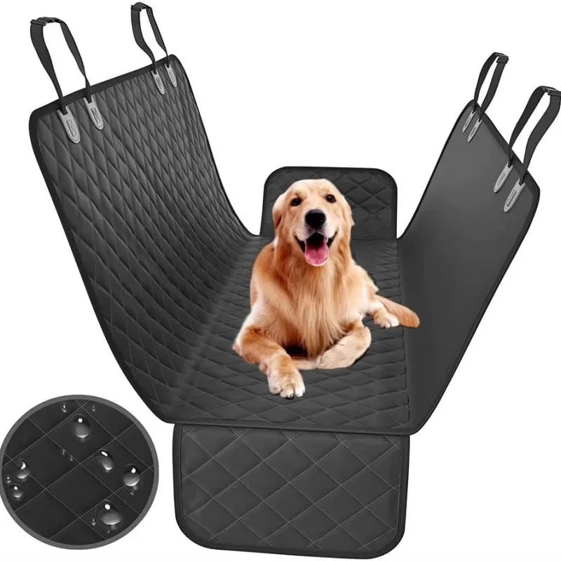 Hot Selling Waterproof High Resistant Oxford PVC Waterproof Bottom Travel Pet Dog Car Back Seat Cover for Pets Waterproof details