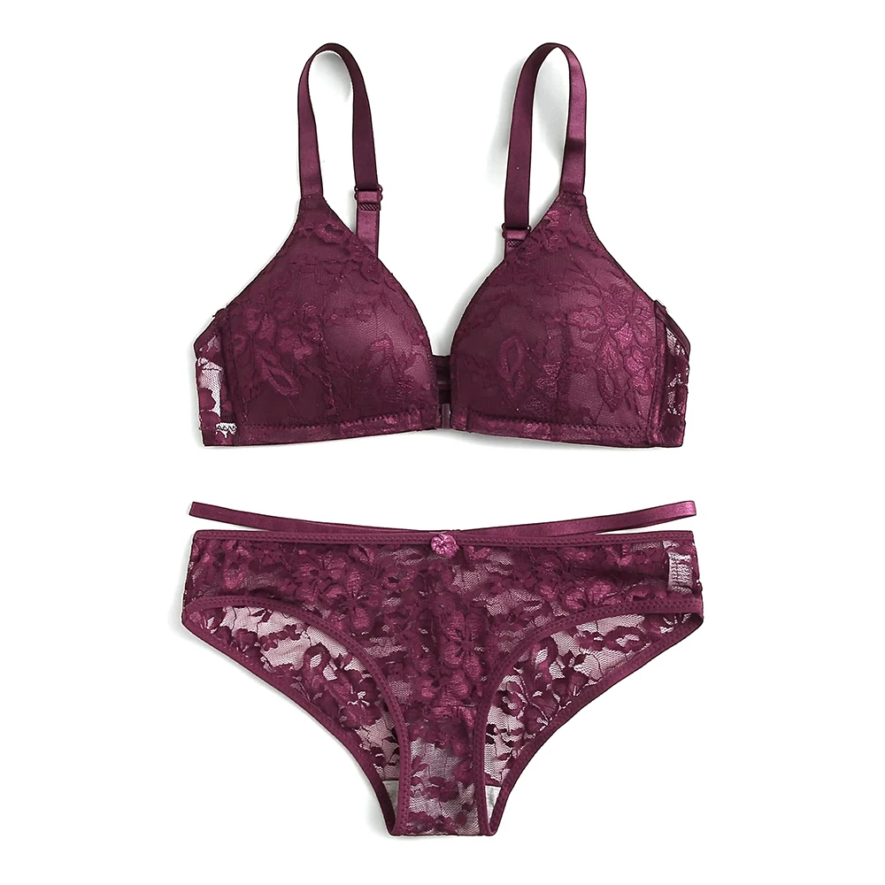 Buy online Maroon Lace Bra And Panty Set from lingerie for Women by Tcg for  ₹299 at 50% off