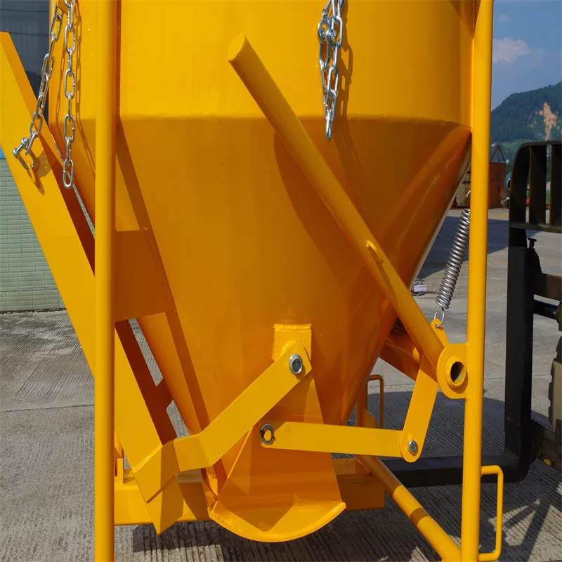 Customized Building Tower Crane Concrete Hopper 1.5t 3t Forklift Hopper