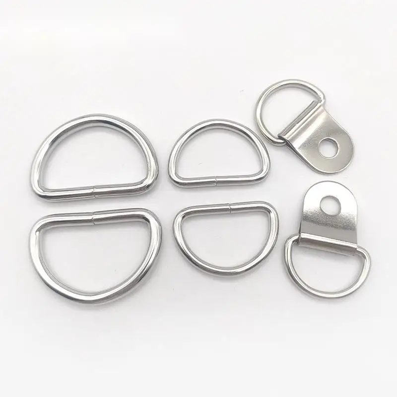 Mounting Bracket Connect D-Ring Tie Down Iron Hooks Stainless Steel 304 Lashing Ring