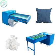 Small Waste Cotton Wool Fiber Opener Machine Compressed Polyester Fiber Bale Opening Carding and Pillow Filling Machine for Sale
