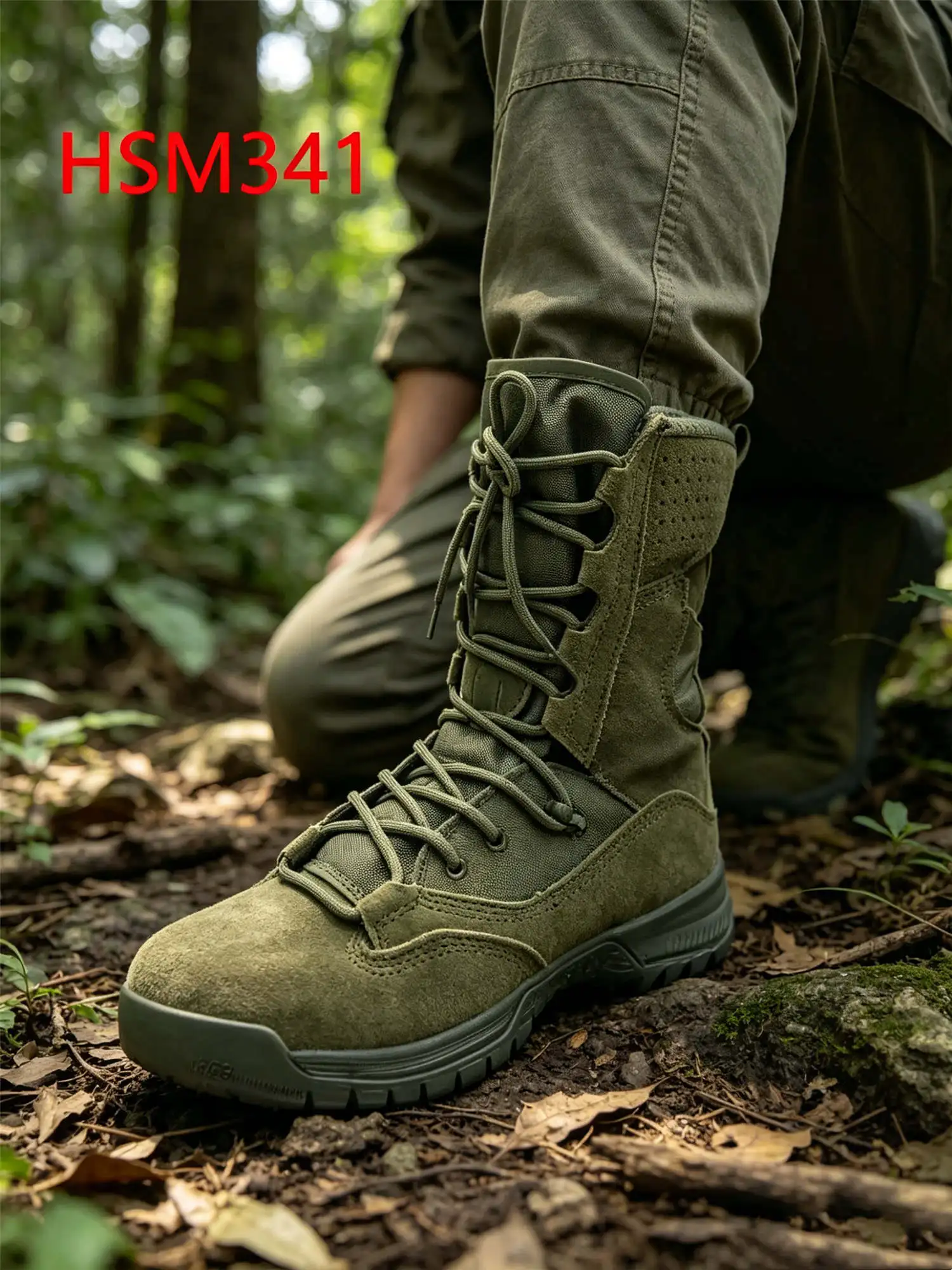 WYC, bottes de chasse à semelle extérieure à égalisation de pression, populaires aux Philippines pour l’exploration en forêt tropicale avec des bottes vertes pour activités extérieures HSM341