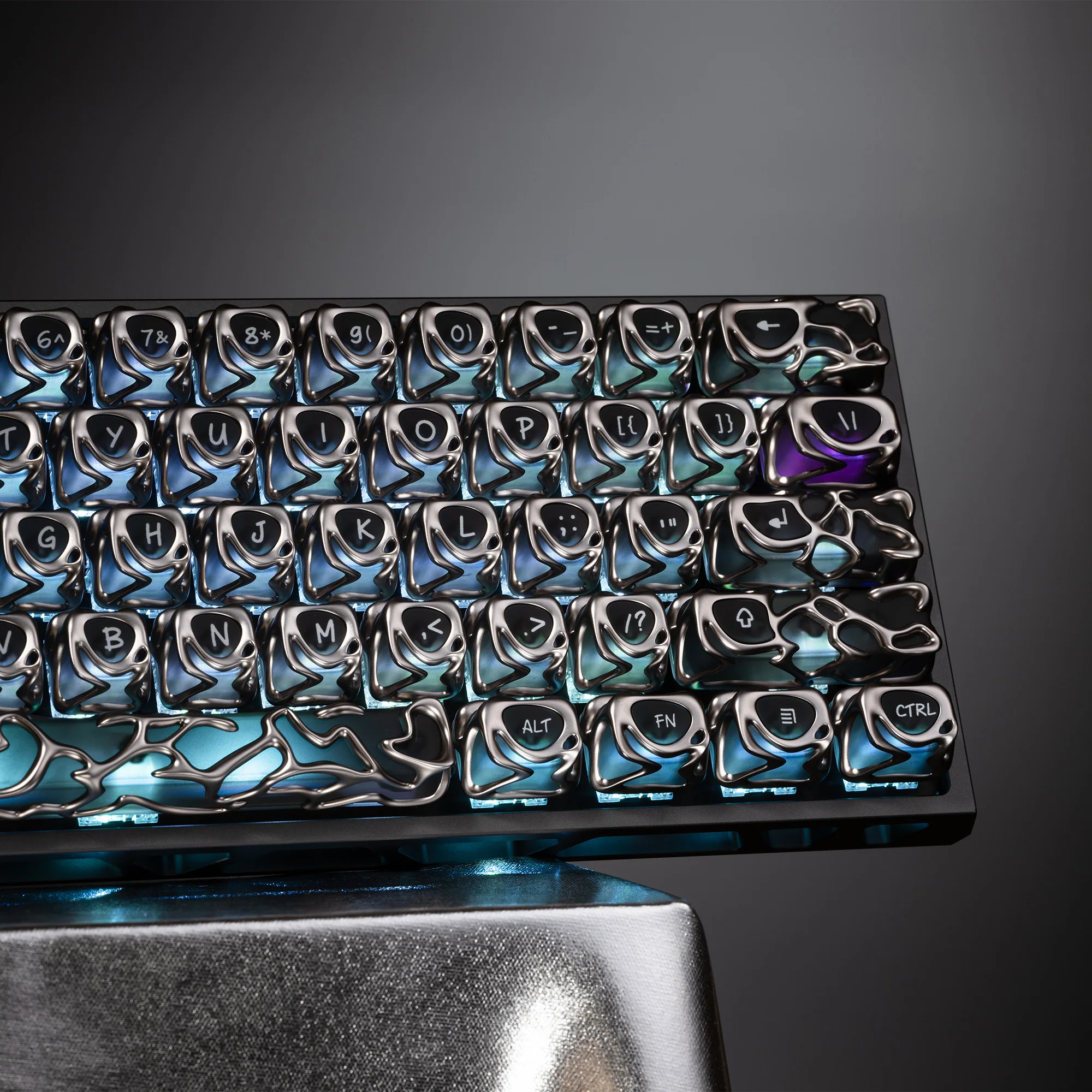 XVX Keycaps Venom Silver Gaming Mechanical Keyboard Keycap Set ABS