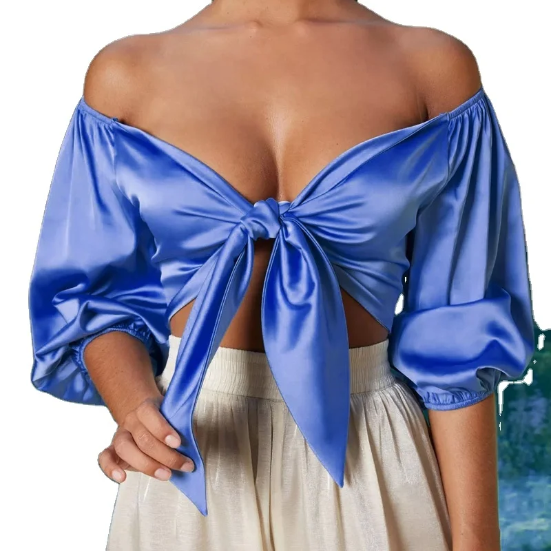 Qy Tren Fashion Sexy Satin Sutra Wanita 