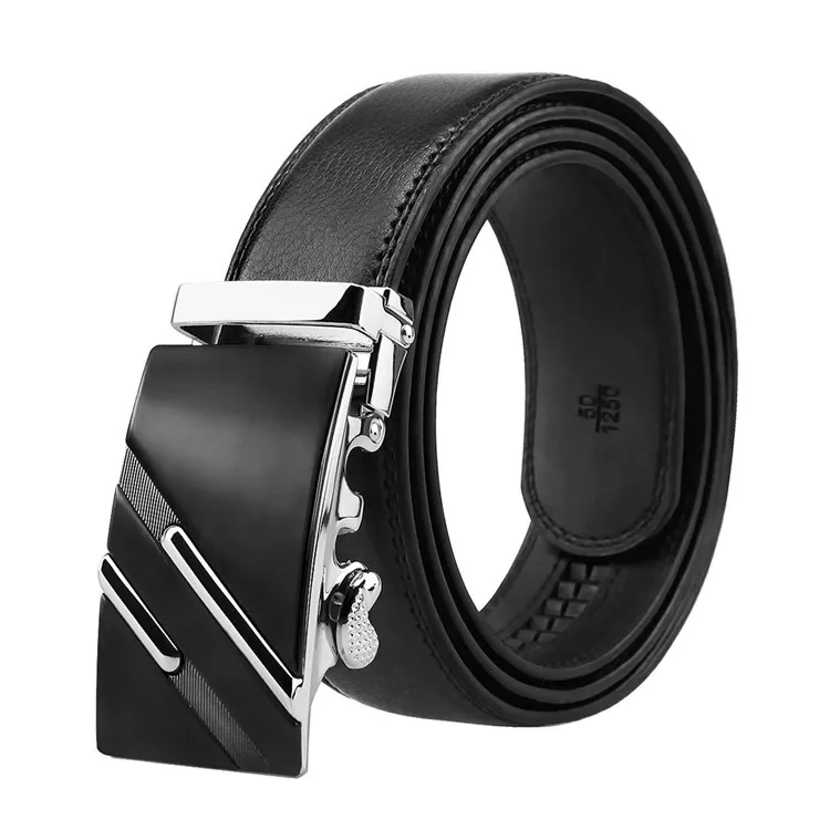 High Quality New Fashion Mens Automatic Adjustable Alloy Metal Buckle Belt Business Belt