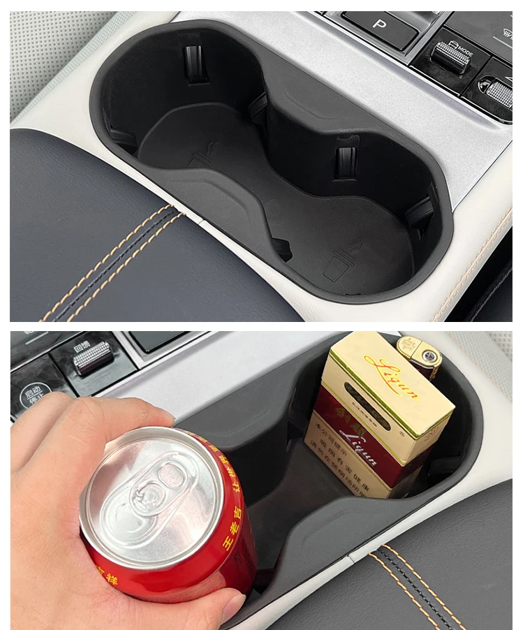 Seal U Center Console Water Cup Holder TPE Material Card Slot Cup Holder For BYD Song Plus Champion 2023 Accessories manufacture