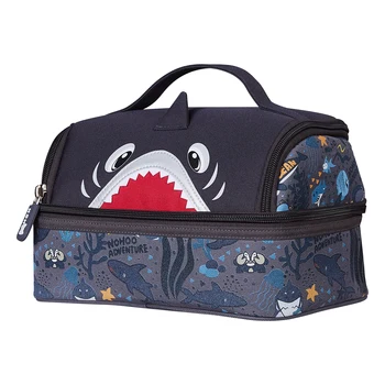 Nohoo lunch box anti-oil waterproof Low Price lunch bags handbag shark Ages 3 Years old Above  lunch box two floor