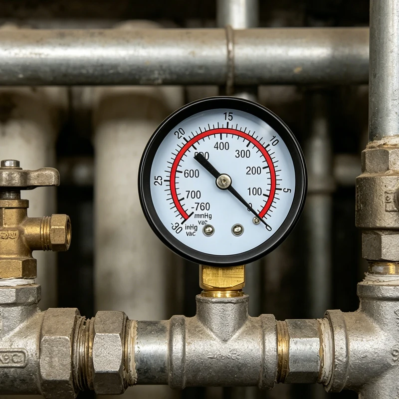 30 Inhg / -760 Mmhg Negative Vacuum Pressure Gauge 1/4 Npt