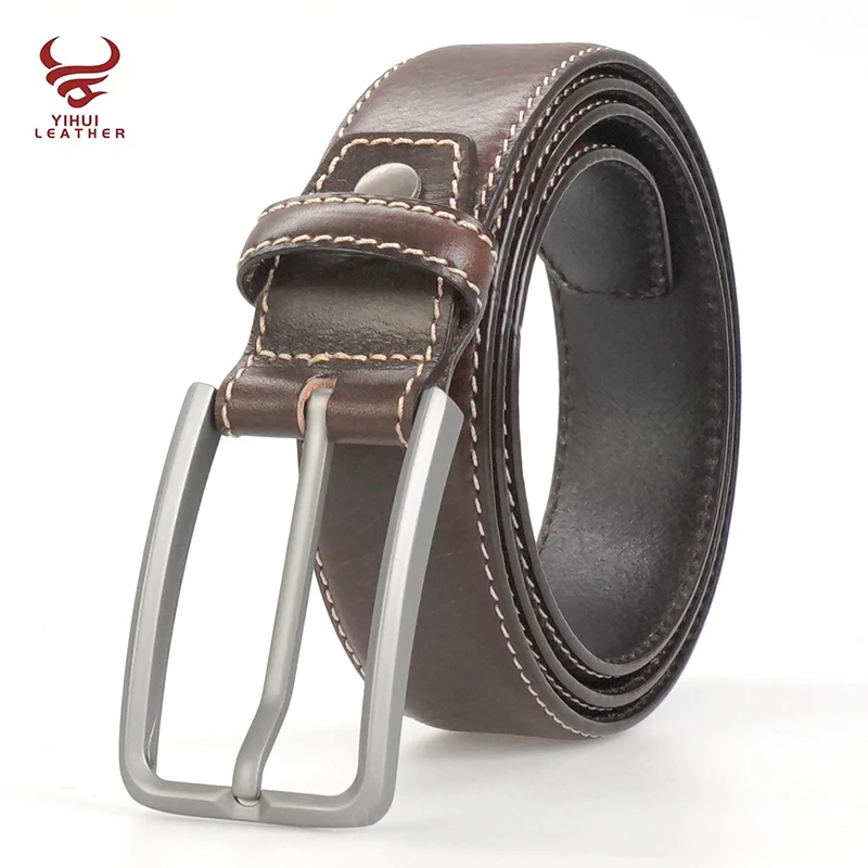 OEM Stitched Genuine Leather Man belts Custom Belt ForJeans Moroccan Belts