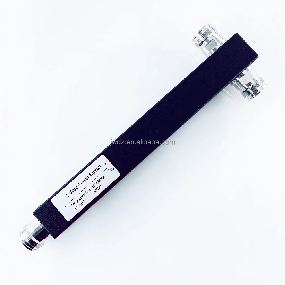 Hot sale 2 Way 300W 698-3800MHz MINI DIN 4.3-10 Female Connector RF Power Splitter/Divider 4.3/10 Female 700-3800MHz