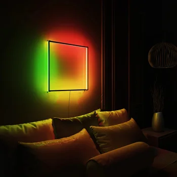 Modern Nordic minimalist indoor decorative lighting dimmable colorful bedside LED RGB wall lamp for bedroom