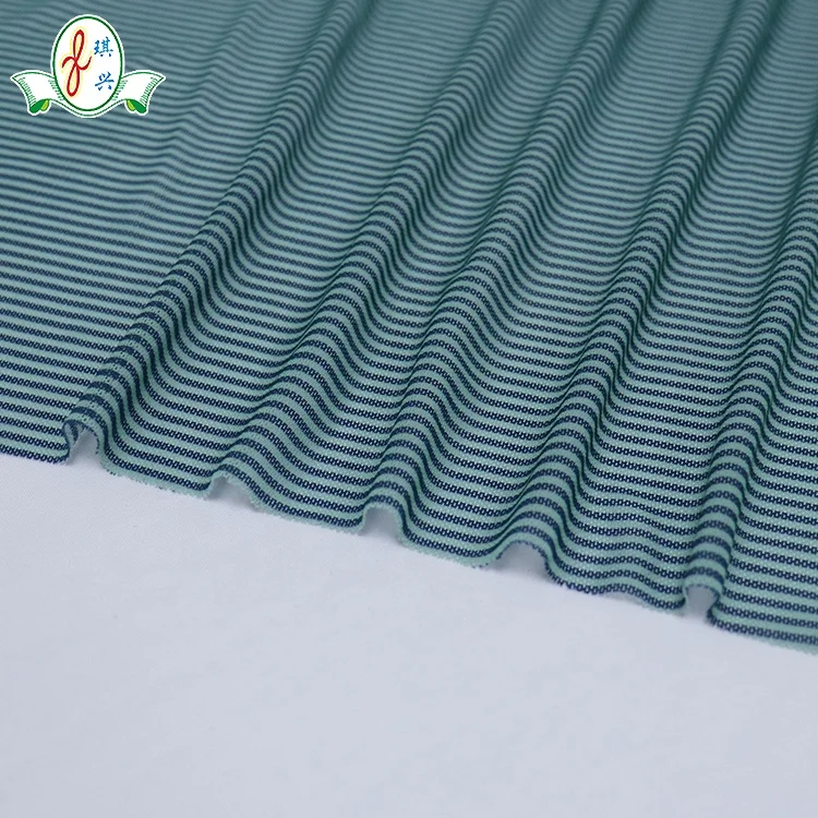 
stripe digital print soft mesh spandex nylon underwear fabric 