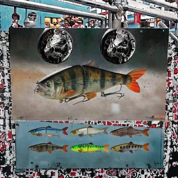 Customized 2 Sections 20cm 90g Deep Diving Swimbait Shad Lure Kit for Ocean Boat Fishing River Lake & Stream – Soft Lure – view 3