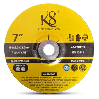 High quality T27 180x6.0mm 7 inch Grinding Disc grinding wheel disco de desbaste for metal