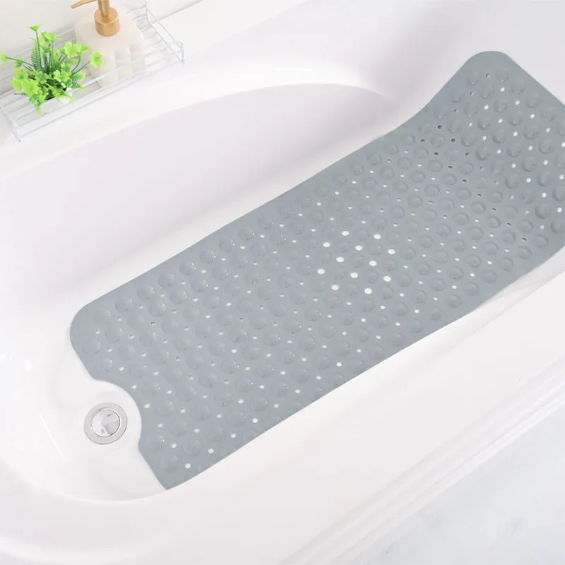 Colorful PVC Anti-Mold Bath Tub Mat with Anti-Slip Grip - Waterproof Shower Floor Mat, Suction Cups for Spa Sauna and Bathroom