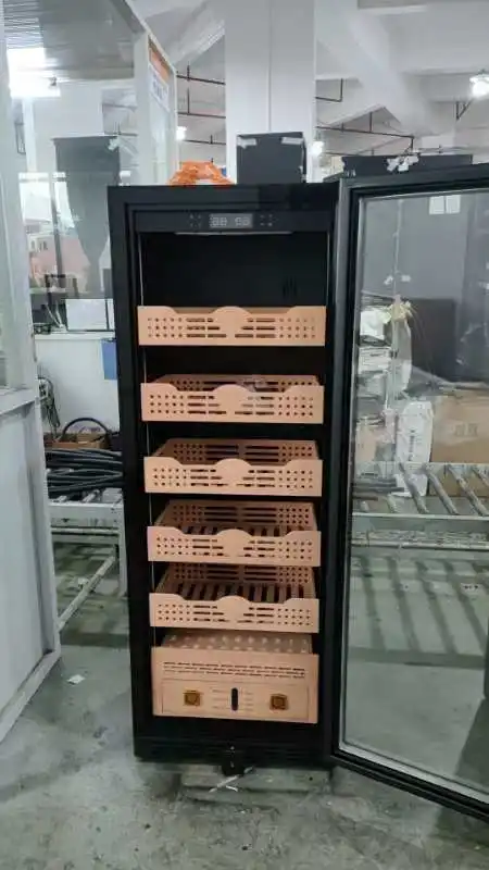 Large Electric Stainless Steel Cabinet Humidor with Adjustable Thermostat for Cigar Display - Image 3