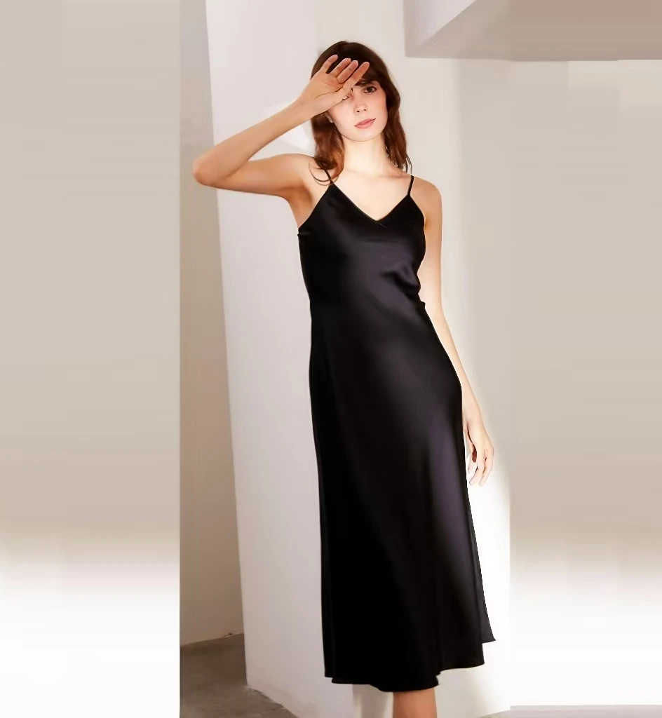 Wholesale 100% Silk Long Length Sleepwear Mulberry Silk Chemise Nightgown  Silk Night Dress Dress for Women 19mm/22mm| Alibaba.com