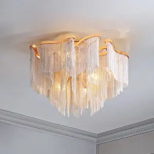 Zeal Lighting Wedding New Decorative Tassel Chandelier Chain Tassel Ceiling Light for Living Room