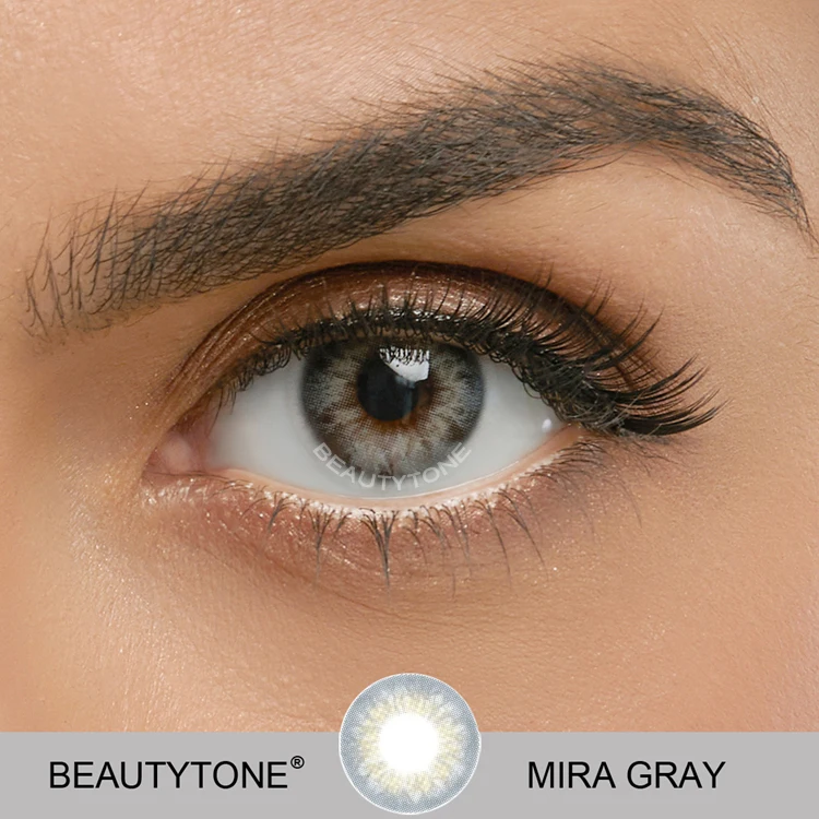 Косметические цветные контактные линзы BeautyTone Mira коричневый 14 диаметров