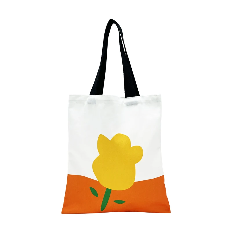 Hot Selling Heavy Duty Large Custom Printed logo Cotton Canvas Tote Shopping Handbag Shoulder Cotton Beach Shopping Tote Bag details